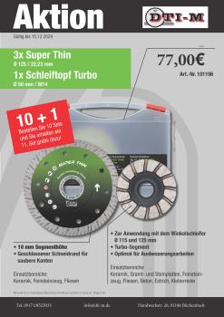 Aktion 3 x Super Thin inkl. 1 Schleiftopf
