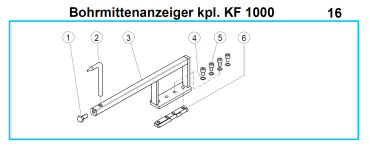 Spare parts KF 1000 drill center indicator
