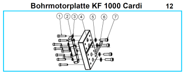 Spare parts KF 1000 Motor plate CARDI