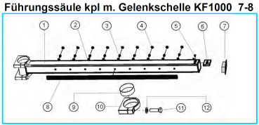Ersatzteile KF 1000 Führungssäule mit Gelenkschelle