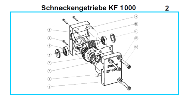 Spare parts KF 1000 worm gear