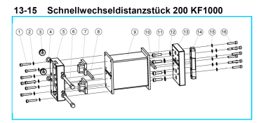 Spare parts KF 1000 quick change spacer