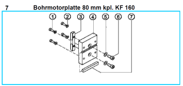 Bohrmotorplatte 80 mm