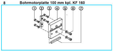 Bohrmotorplatte 100 mm