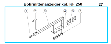 KF250 Bohrmittenanzeiger