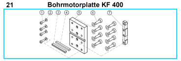 KF 400 Bohrmotorplatte