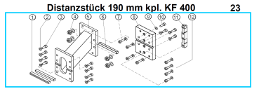 KF 400 Distanzstück 190 mm