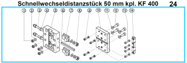 KF 400 Schnellwechseldistanzstück 50 mm
