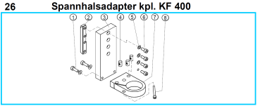 KF 400 clamping neck adapter
