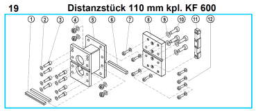 KF Distance block 110 mm