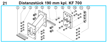 Spare parts KF 700 distance block 190 mm