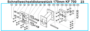 Spare parts KF 700 quick release spacer 170 mm