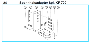 Ersatzteile KF 700 Spannhalsadapter
