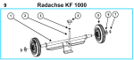 Spare parts KF 1000 wheel axle