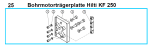 KF 250 Bohrmotorträgerplatte Hilti