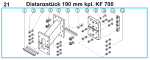 Spare parts KF 700 distance block 190 mm