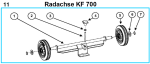Spare parts KF 700 wheel axle